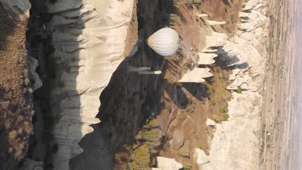 Vertical Video Cappadocia Landscape Aerial View