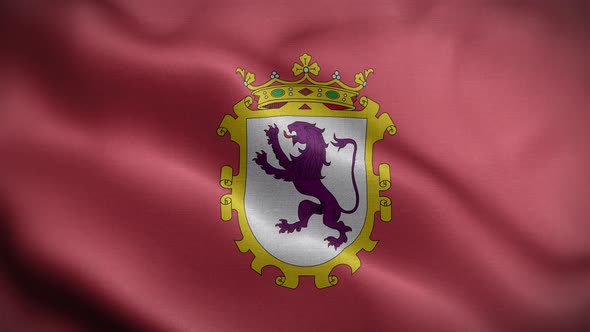 Leon Spain Flag Loop Background 4K