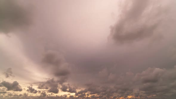 Time Lapse sky and Clouds flowing Amazing colorful clouds over sea