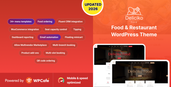 Deliciko - Restaurant WordPress Theme
