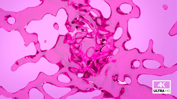 Swirling Splash Of Pink Water