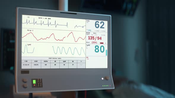 Clinic Equipment For Heartbeat Testing Records Patients Death From Illness alt