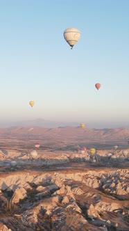 Cappadocia Turkey  Vertical Video of Balloon Launch