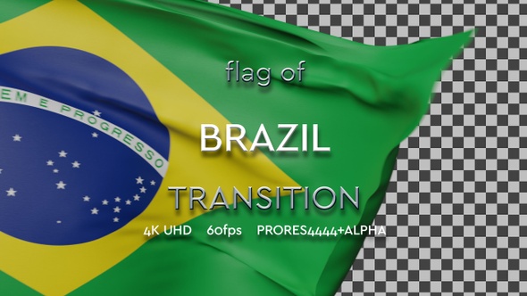 Flag of Brazil Transition | UHD | 60fps