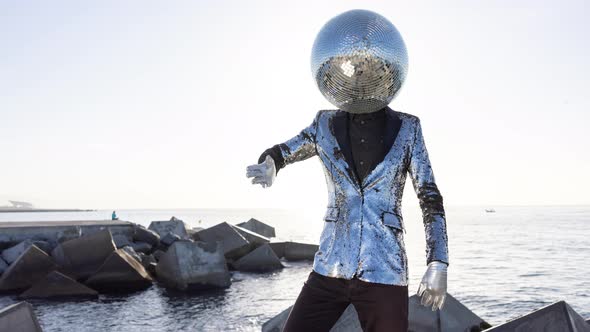 Mr Disco Ball Dancing By the Ocean