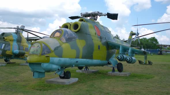 Old Military Transport Aircraft at the Military Openair Exhibition