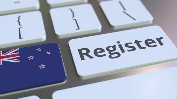 Register Text and Flag of New Zealand on the Keyboard