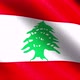 Seamless Loop 4K VDO. Lebanon national flag blowing in the wind isolated - VideoHive Item for Sale