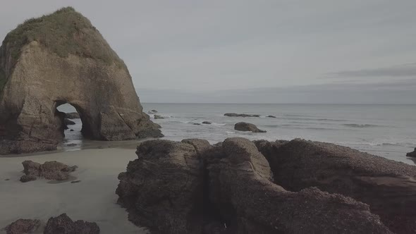 Beautiful beach with rocks