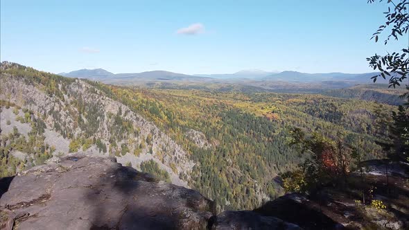 View of Beautiful Forests and Mountains Drone View From Mount Aiger Russia Bird's Eye View