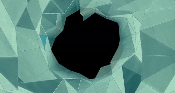  Polygon tunnel revealing glowing stars 4k alt