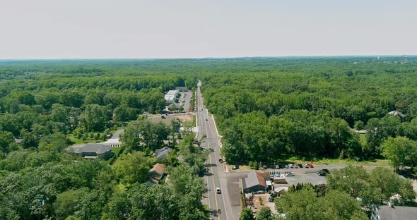 Landscape the Sleeping Area of Small Town with a Forest on the View From a Height in Monroe New