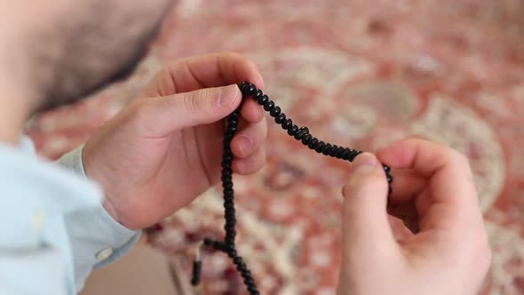 Muslim Pray with Rosary