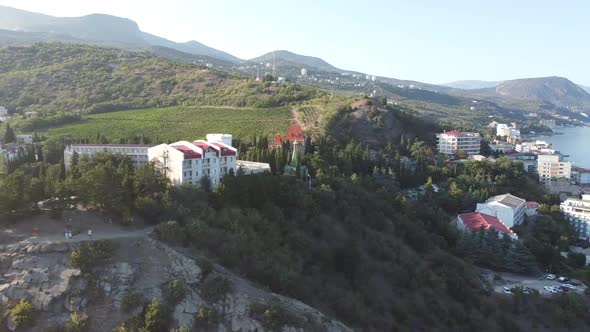 Utes Village Aerial View, Alushta District Republic Of Crimea