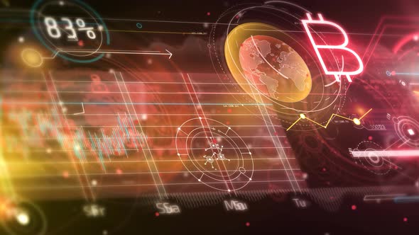 Animated Infographics About Bitcoin Quotes 4K alt