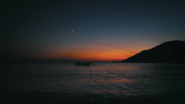 Moon Sea and Boat