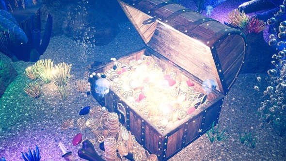 Pirate Chest with Gold alt