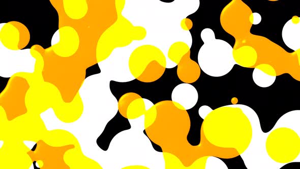 Abstract Yellow White Fluid Animation