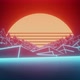 80s Style Sunset Graphics Loop - VideoHive Item for Sale
