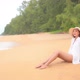 Asian woman enjoy around beautiful beach sea ocean - VideoHive Item for Sale