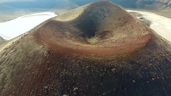 Volcanic Crater Lake of Maar and Caldera in Earth Bedrock Geology