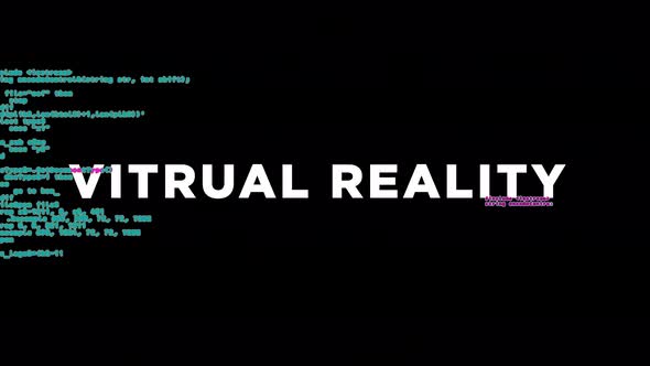Virtual reality modern glitch concept