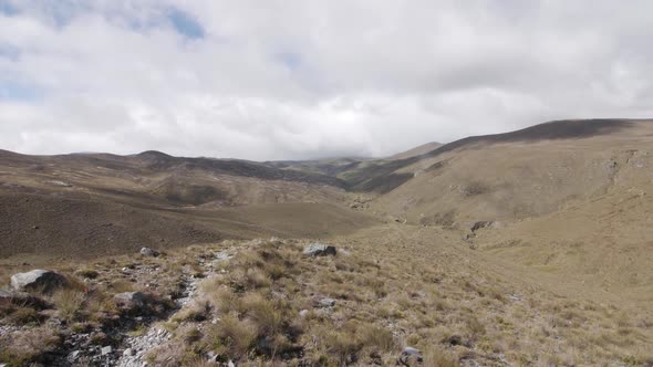 Paramo Santurban ecosystem panning wide shot