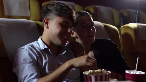 People Audience Watching Movie in Cinema Theater