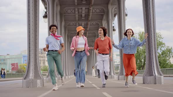 Group of teens in Paris