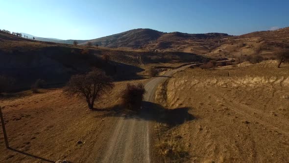 Tractor On A Rural Road