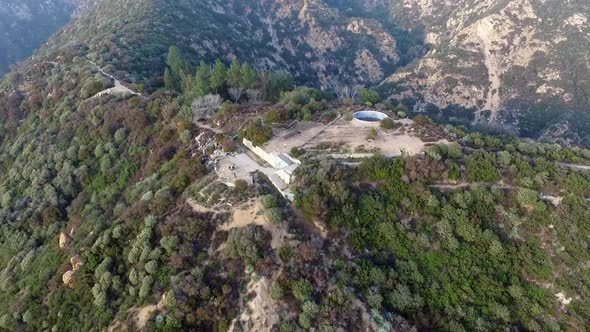 Aerial Drone Flying over Mountain Ruins 3