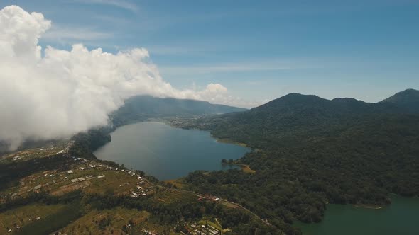 Lake in the Mountains Island BaliIndonesia