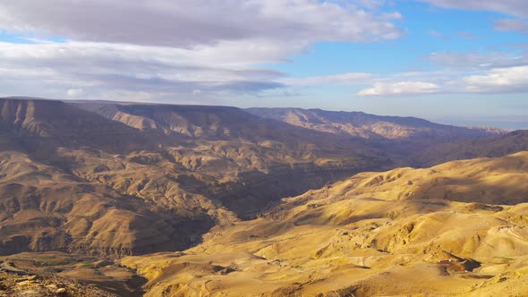 Time Lapse of the Wadi Mujib Canyon and Desert, Jordan