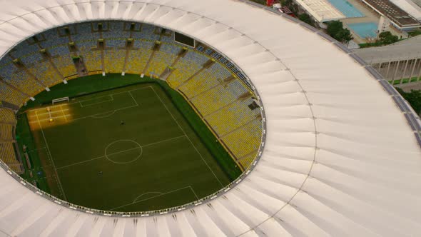 High-definition aerial shot of Maracana Stadium - World Cup, Brazil.