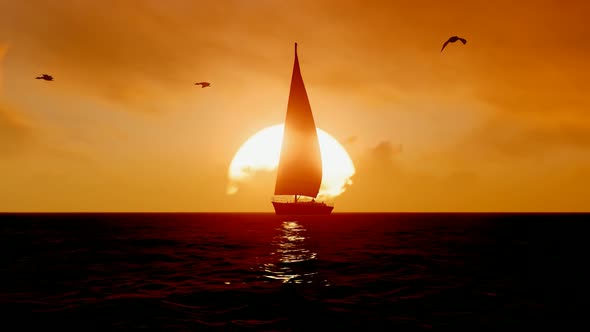 Sunset Ship