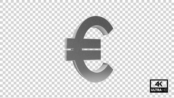 Silver Euro Symbol Seamless Rotate