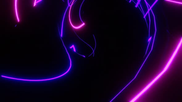 Abstract Neon Disco Lights