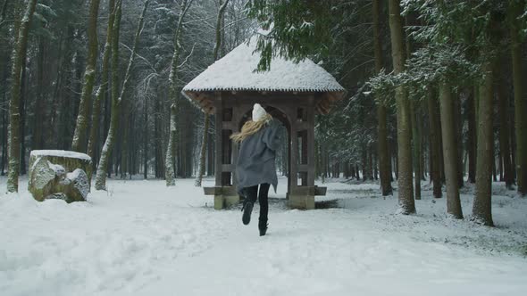 Running Through a Wooden Gate