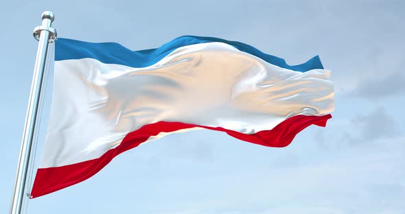 Crimea Flag Waving  Loop  4 K