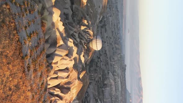 Vertical Video  Balloons in Cappadocia Turkey