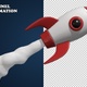 Cartoon Rocket Flying 02 - VideoHive Item for Sale