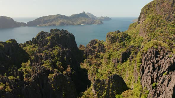Seascape with Tropical Islands El Nido Palawan Philippines