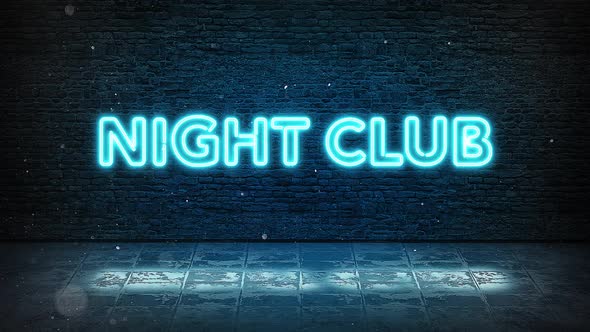 Night Club Neon Sign Blue