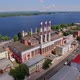 Old Factory in Samara City on Volga River Aerial View at Summer Day Top View - VideoHive Item for Sale