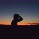 A man silhouette at amazing sunset. - VideoHive Item for Sale