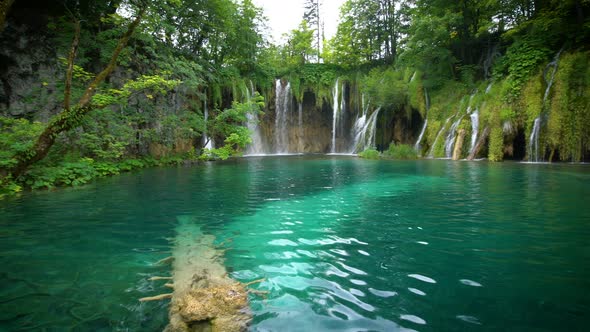 Waterfall in Plitvice Lakes Croatia