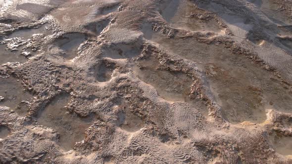 Travertines Pattern Background at Pamukkale