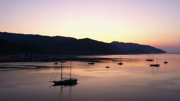 Beautiful Sunset Over Mediterranean Sea