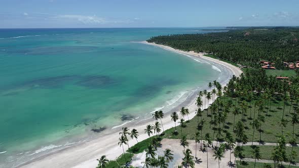 Northeast Brazil. Panorama landscape of beach natural pools.