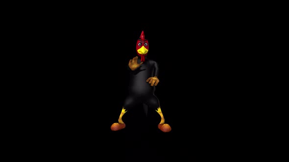 Cartoon Rooster Dance 5